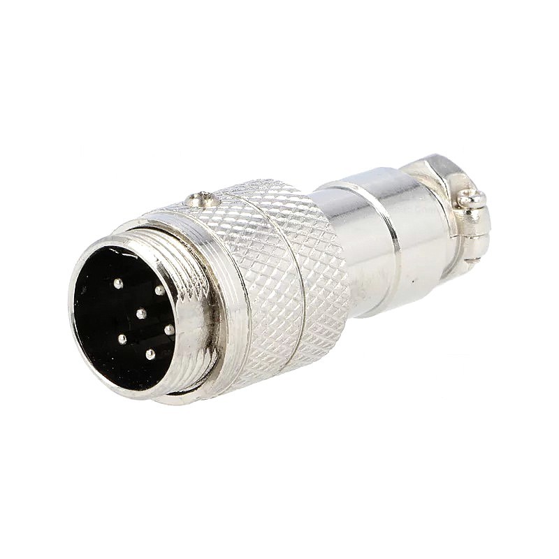 Spina Microfonica, Maschio 6 Poli volante, spina per microfono Radioamatore