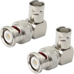 Adattatore BNC ad angolo retto, connettore coassiale maschio e femmina BNC a 90 gradi