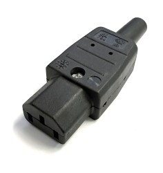 Presa tripolare IEC C13, VDE dritta, 10A a vite, con contatti nichelati