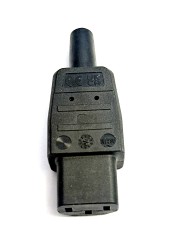 Presa tripolare IEC C13, VDE dritta, 10A a vite, con contatti nichelati