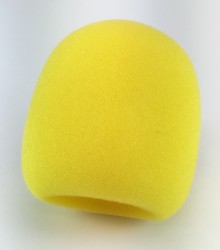 Spugna Antivento Antipop per microfono universale, colore Giallo