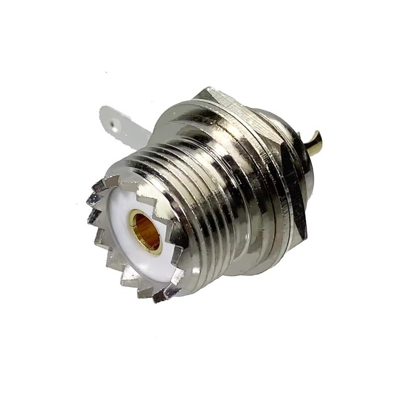 Connettore Presa UHF PL259 con Flangia SO239 Femmina, Presa Verticale 50 ohm