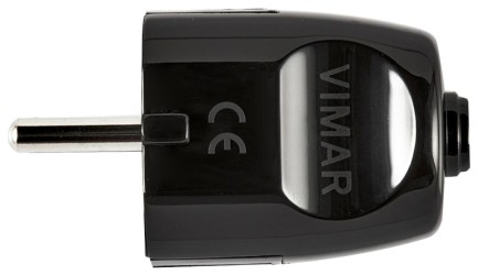 Spina Volante Shuko Tedesca, Vimar 00230 2P+T 16 A 250 V, nero