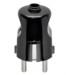 Spina Volante Shuko Tedesca, Vimar 00230 2P+T 16 A 250 V, nero