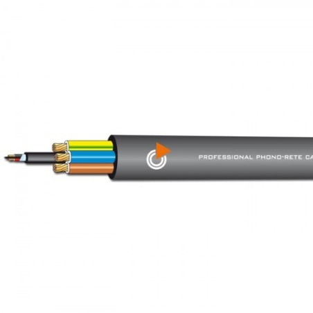 Cavo Ibrido DG Systems Phono-rete Per Casse Attive – 5 M, XLR Dorati, Spina 16A E VDE, Made In Italy