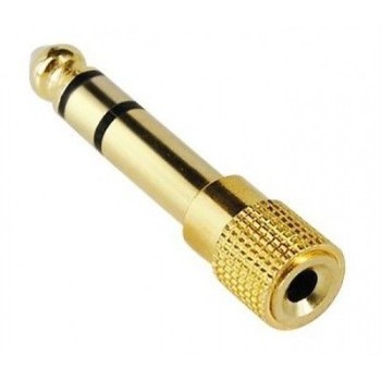 Adattatore Cuffia da Sina JACK 6,35 Stereo, a Presa JACK 3,5 Stereo Dorato