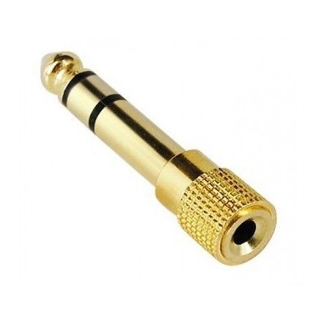 Adattatore Cuffia da Sina JACK 6,35 Stereo, a Presa JACK 3,5 Stereo Dorato